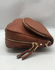 Miztique Brown Leather Hobo Crossbody Purse