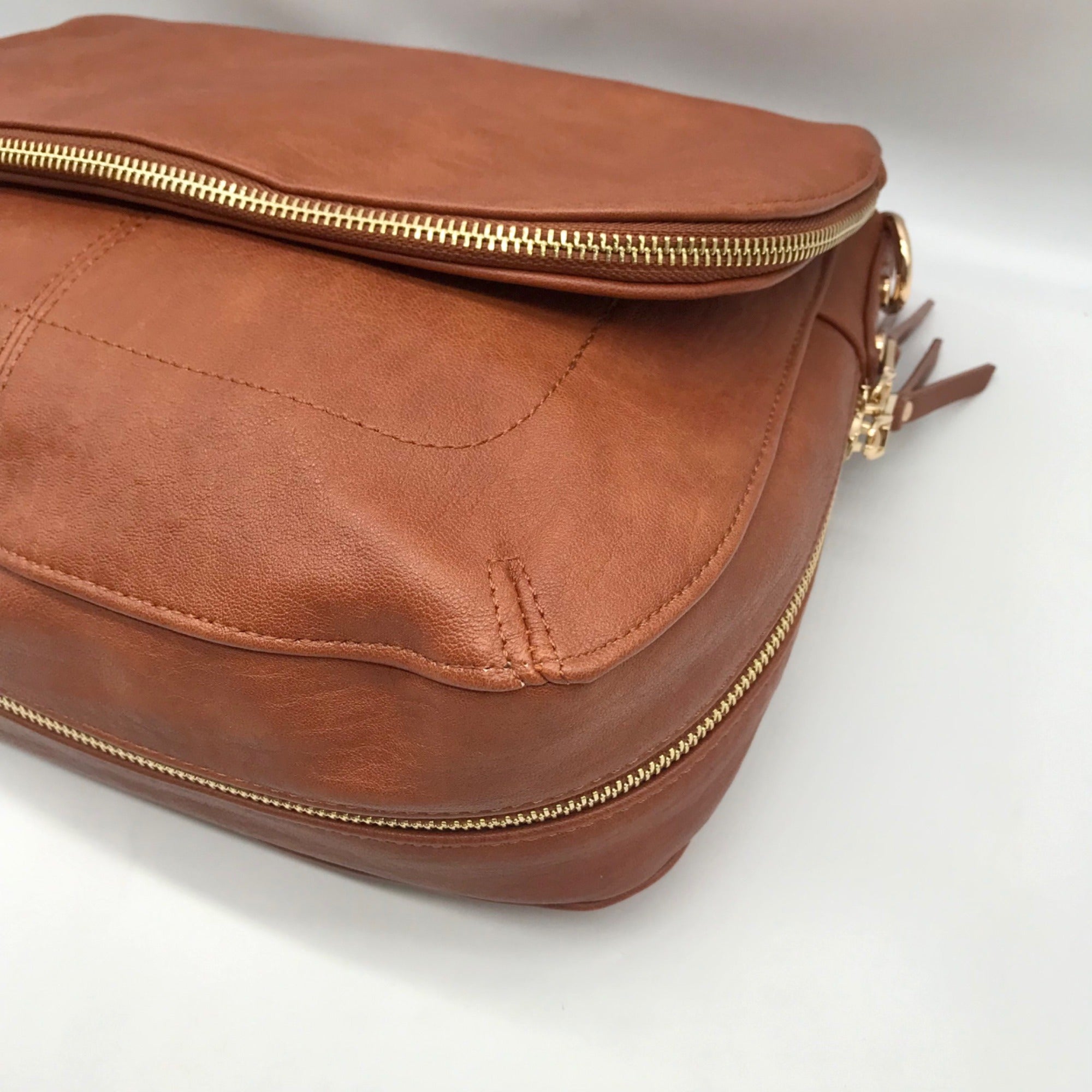 Miztique Brown Leather Hobo Crossbody Purse