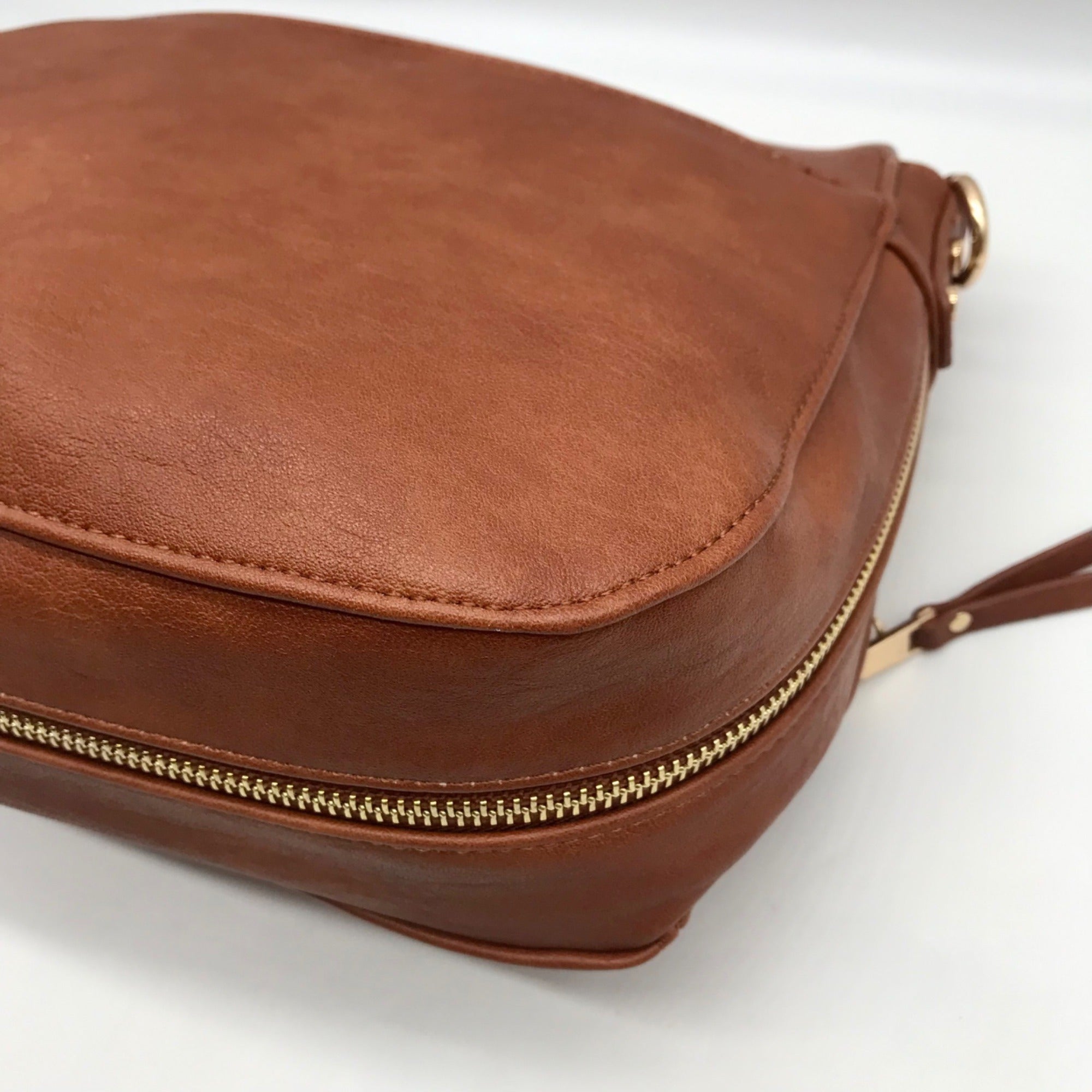 Miztique Brown Leather Hobo Crossbody Purse