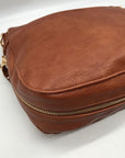 Miztique Brown Leather Hobo Crossbody Purse