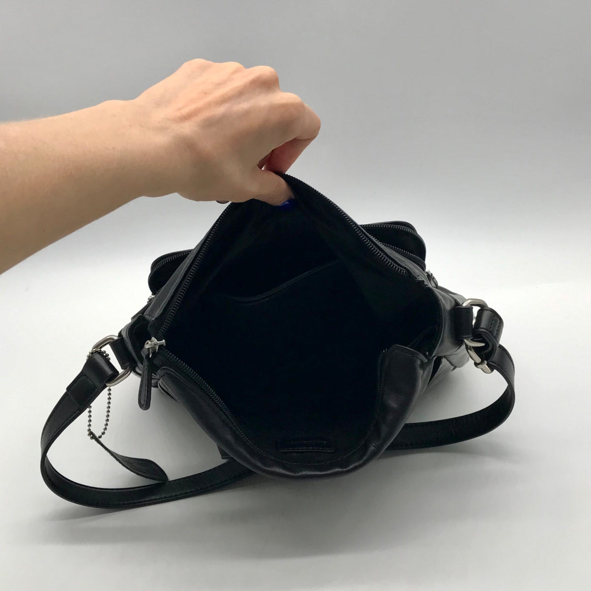 Croft &amp; Barrow Black Faux Leather Crossbody Bag