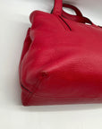 Kate Spade Red Pebbled Leather Dominique Satchel Bag