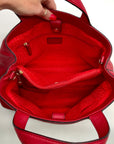 Kate Spade Red Pebbled Leather Dominique Satchel Bag