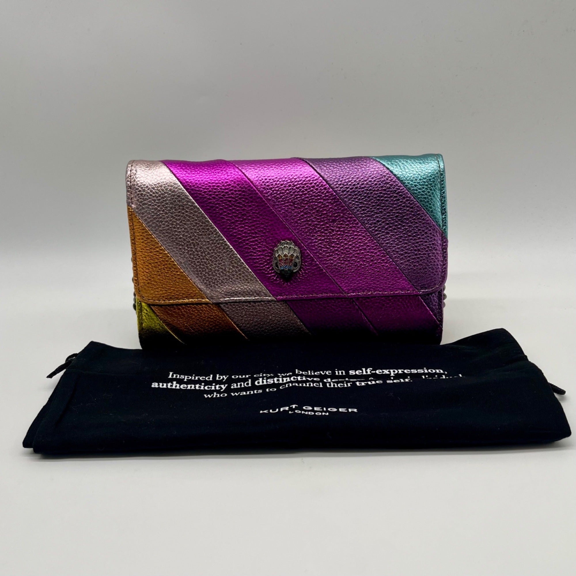 Kurt Geiger London Kensington Leather Chain Wallet