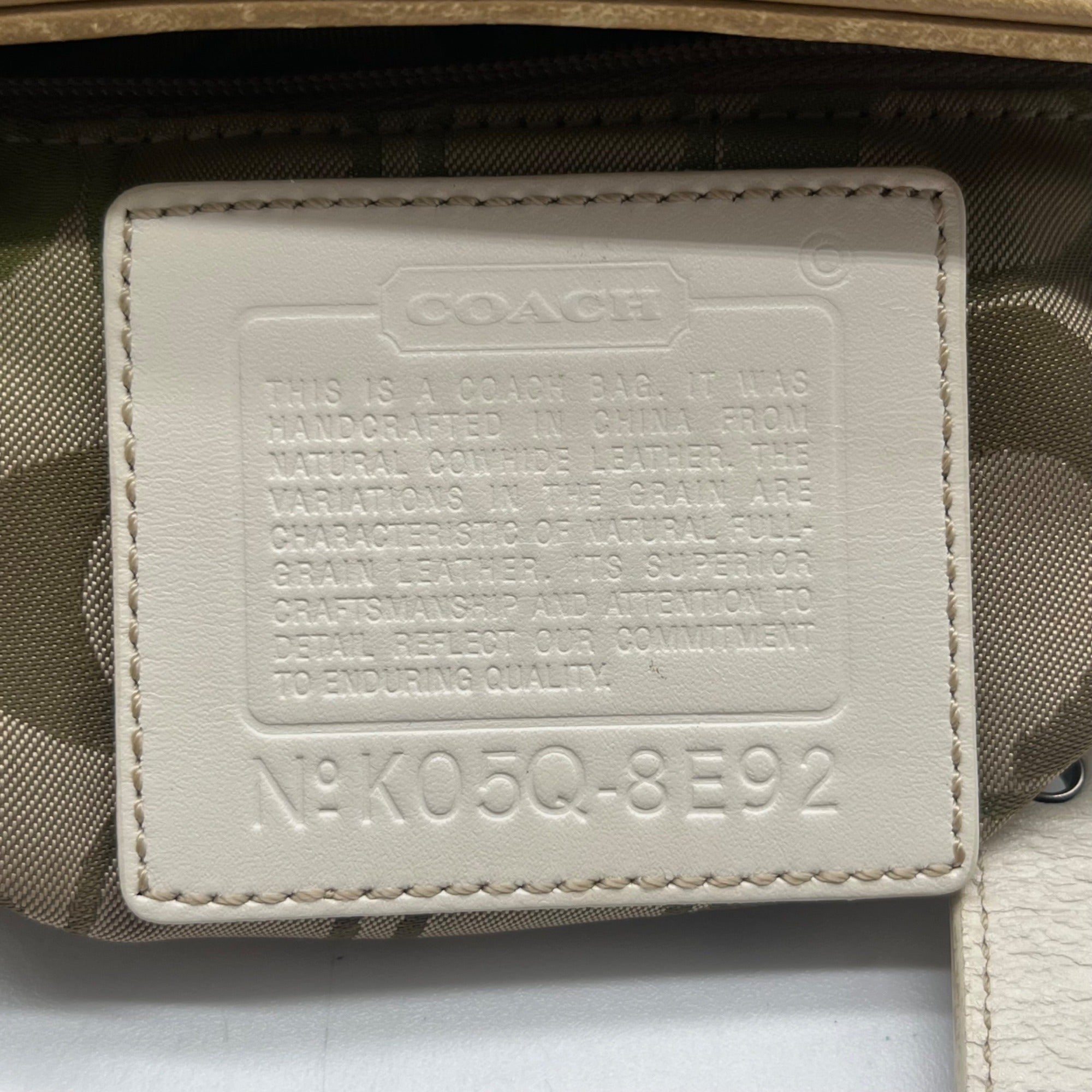Coach Vintage Hamptons Leather Gallery Tote- 8E92