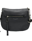 Marc Jacobs Stone Gray Pebbled Leather Recruit Nomad Saddle Bag