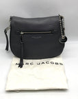 Marc Jacobs Stone Gray Pebbled Leather Recruit Nomad Saddle Bag