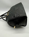 Betsey Johnson Black Quilted FauxLeather Bowler Bag