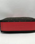 Kate Spade Black And Red Polka Dot Canvas Tote Bag
