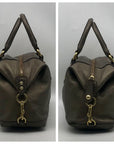 Coach Ashley Metallic Pewter Convertible Top Handle Shoulder Bag F15445