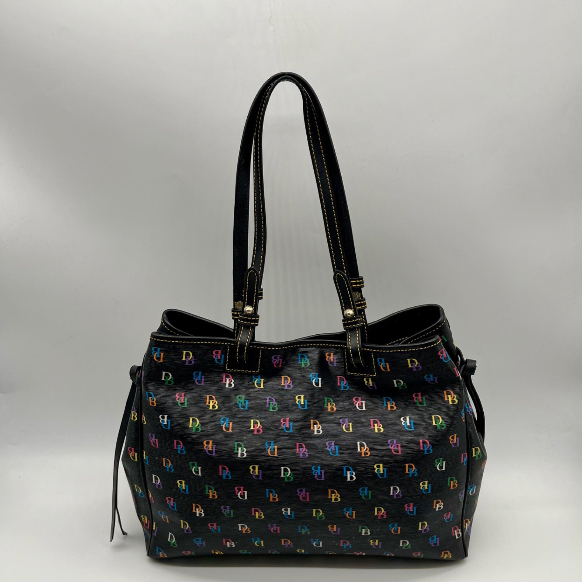 Dooney &amp; Bourke DB75 Black Monogram Shoulder Bag