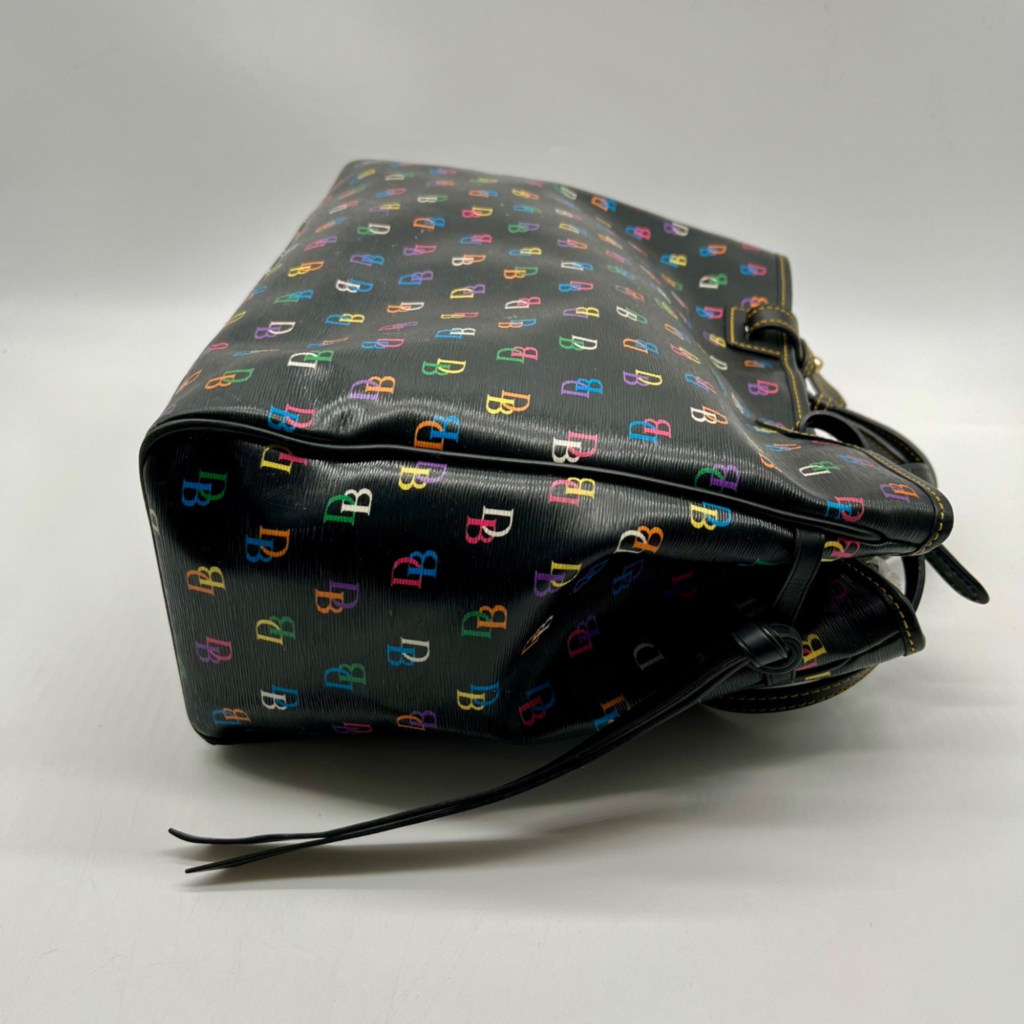 Dooney &amp; Bourke DB75 Black Monogram Shoulder Bag