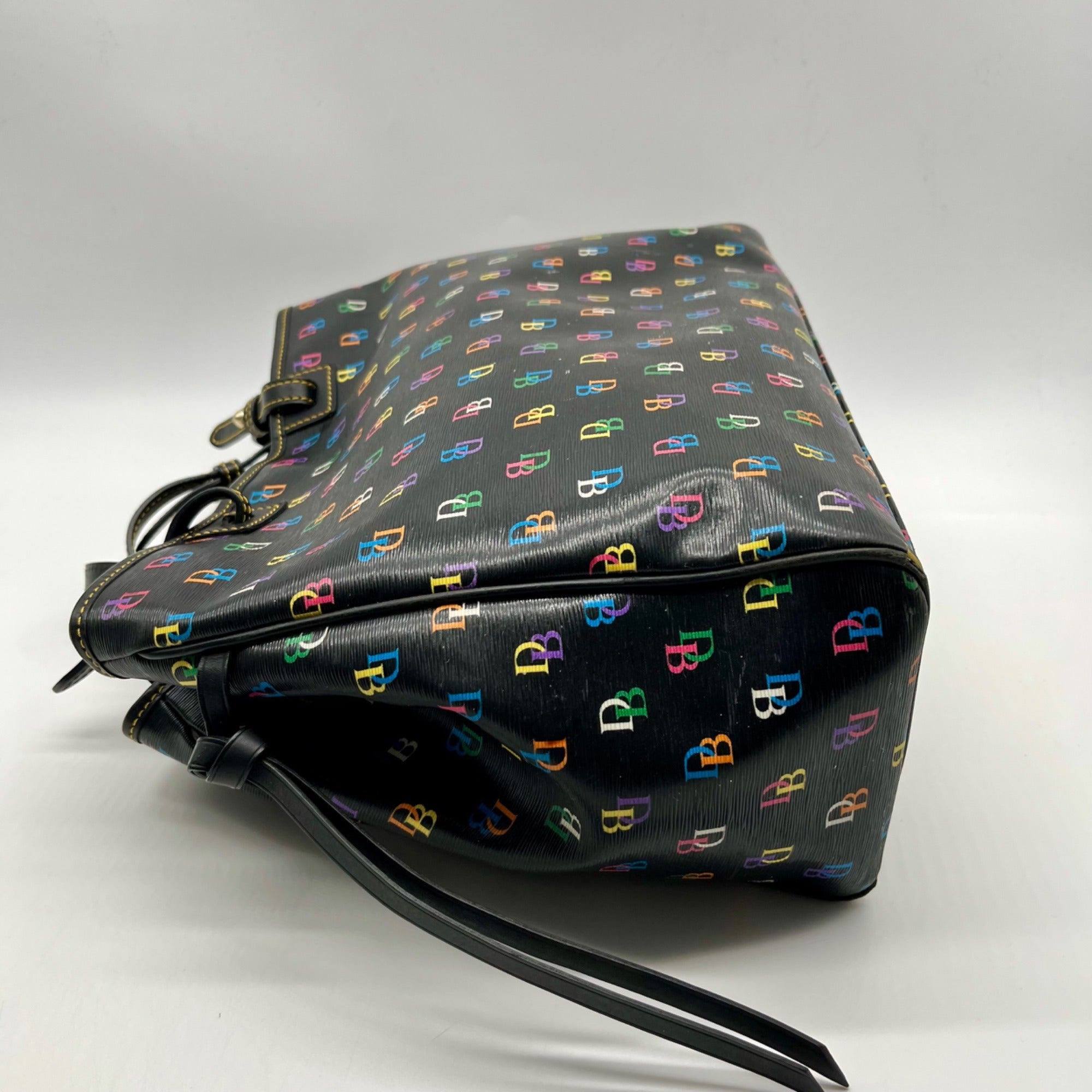 Dooney &amp; Bourke DB75 Black Monogram Shoulder Bag