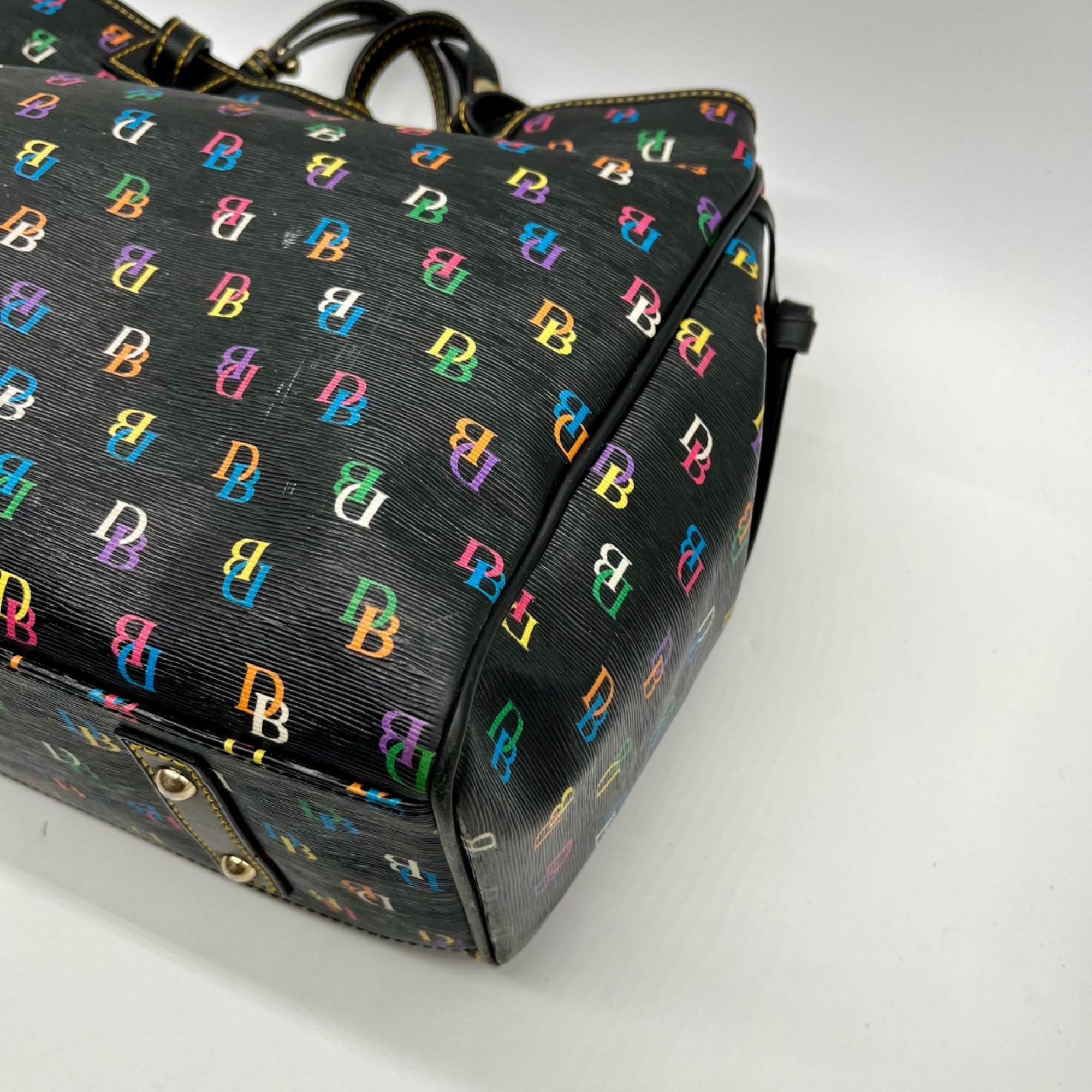 Dooney &amp; Bourke DB75 Black Monogram Shoulder Bag