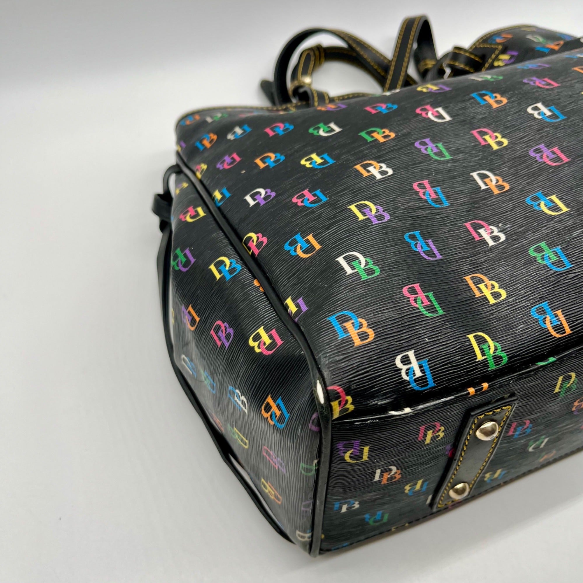 Dooney &amp; Bourke DB75 Black Monogram Shoulder Bag