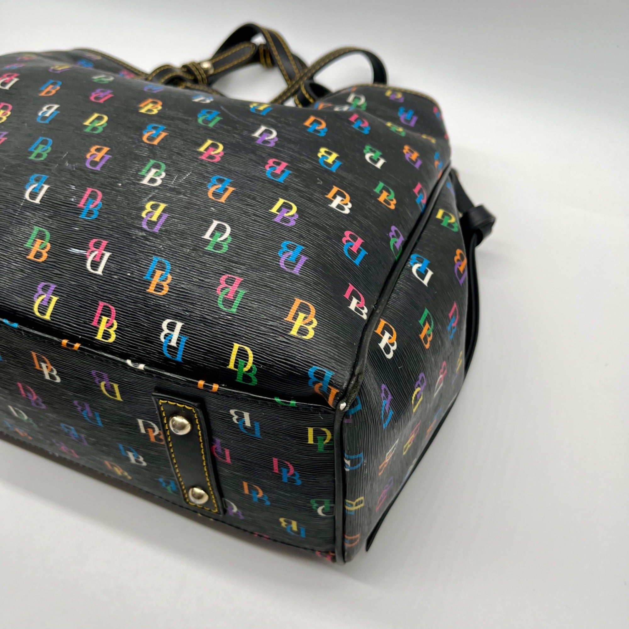 Dooney &amp; Bourke DB75 Black Monogram Shoulder Bag