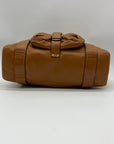 Michael Kors Brown Pebbled Leather Fulton Shoulder Bag