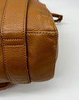 Michael Kors Brown Pebbled Leather Fulton Shoulder Bag