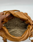 Michael Kors Brown Pebbled Leather Fulton Shoulder Bag
