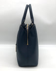 Michael Kors Blue Saffiano Leather Camille Crossbody Satchel