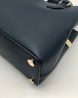 Michael Kors Blue Saffiano Leather Camille Crossbody Satchel