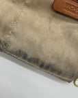 Michael Kors Vanilla And Acorn Coated Canvas Jet Set Chain Shoulder Bag
