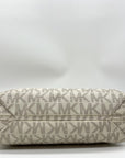 Michael Kors Vanilla And Acorn Coated Canvas Jet Set Chain Shoulder Bag