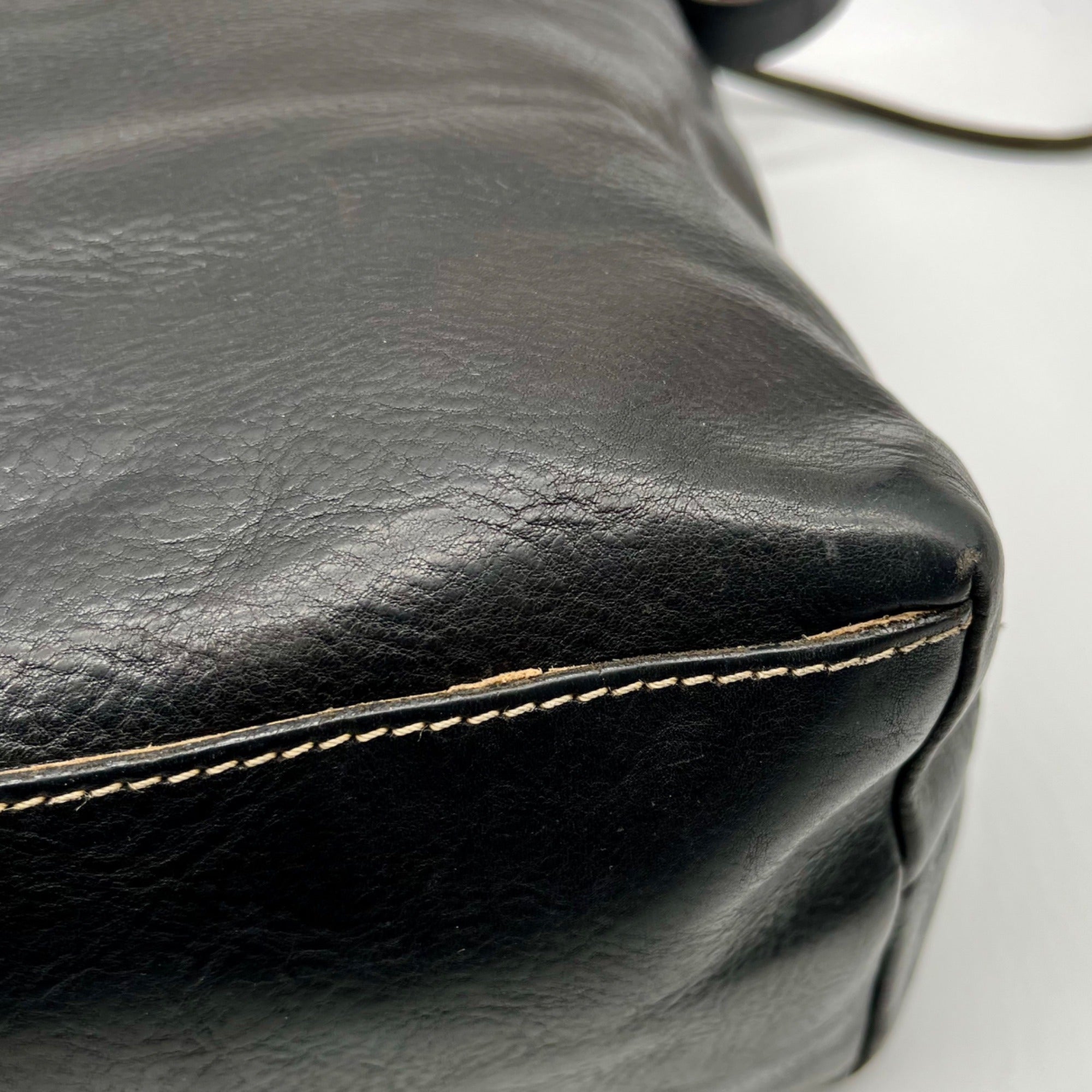 Dooney &amp; Bourke Black Florentine Leather Small Lucy Hobo Bag