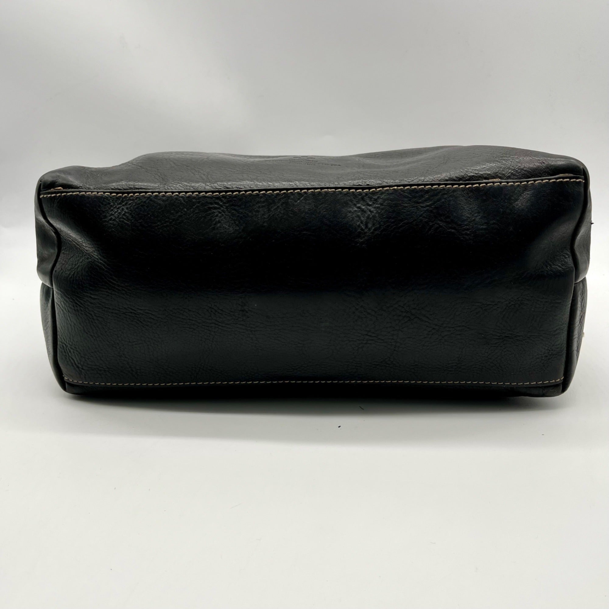 Dooney &amp; Bourke Black Florentine Leather Small Lucy Hobo Bag