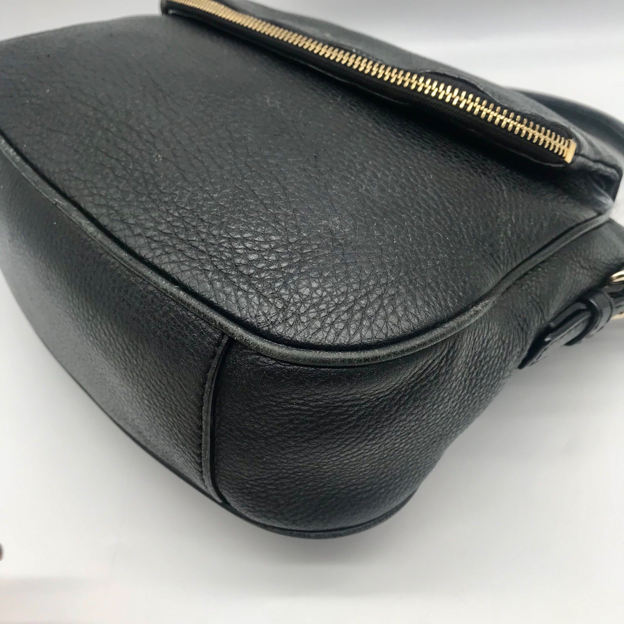 Kate Spade Black Pebbled Leather Cobble Hill Devin Satchel Bag