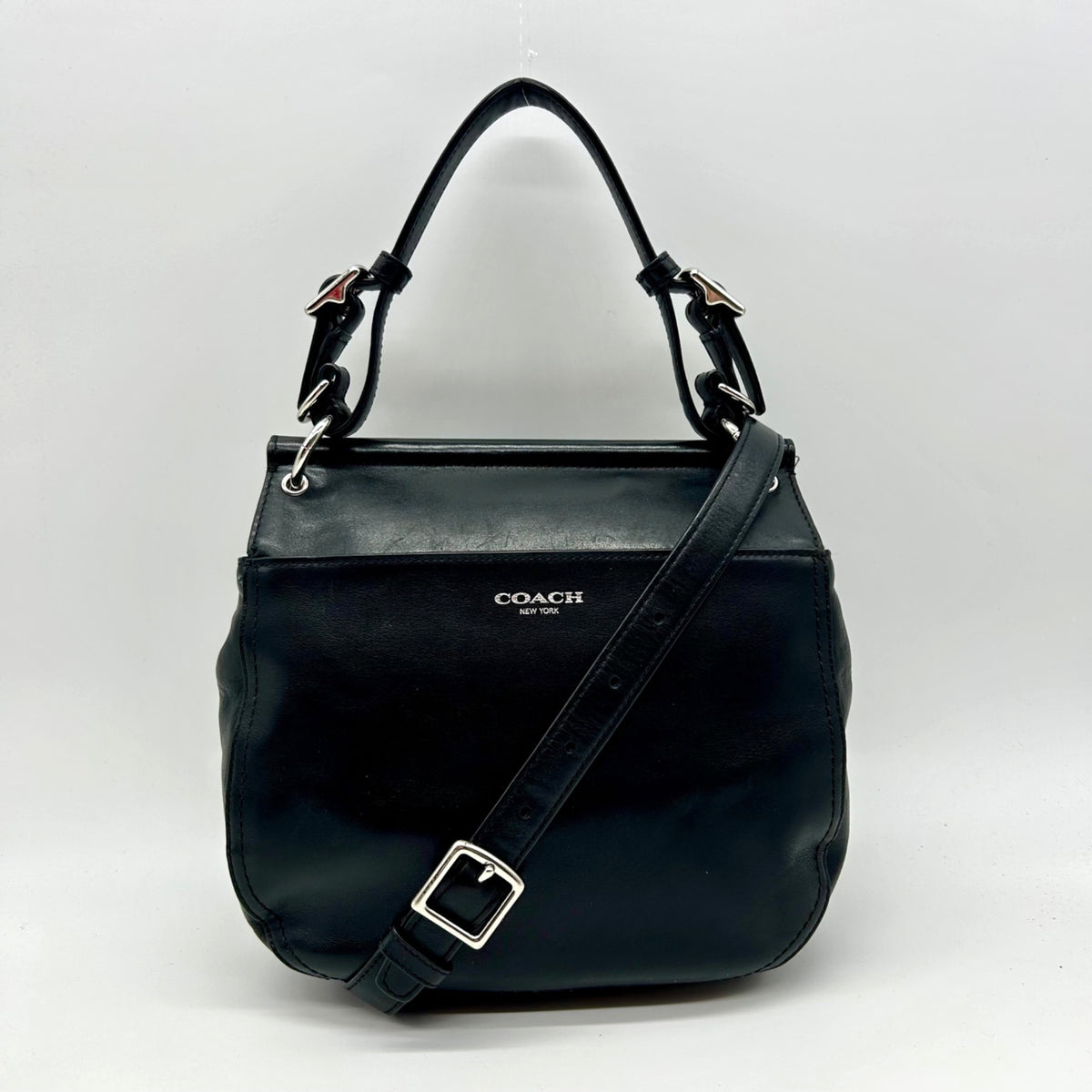 Coach Black Glove-Tanned Leather Legacy Shoulder Bag 22382