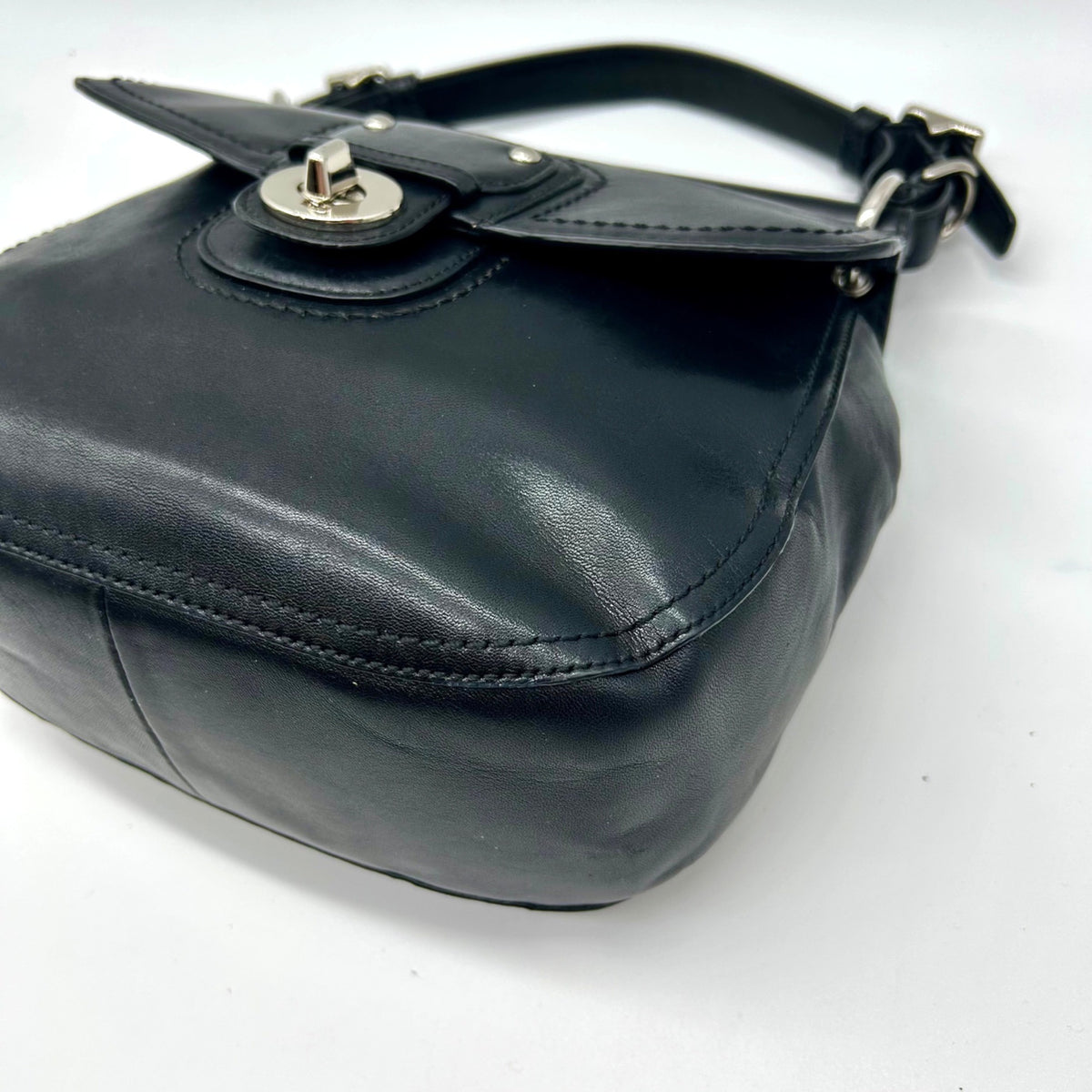 Coach Black Glove-Tanned Leather Legacy Shoulder Bag 22382