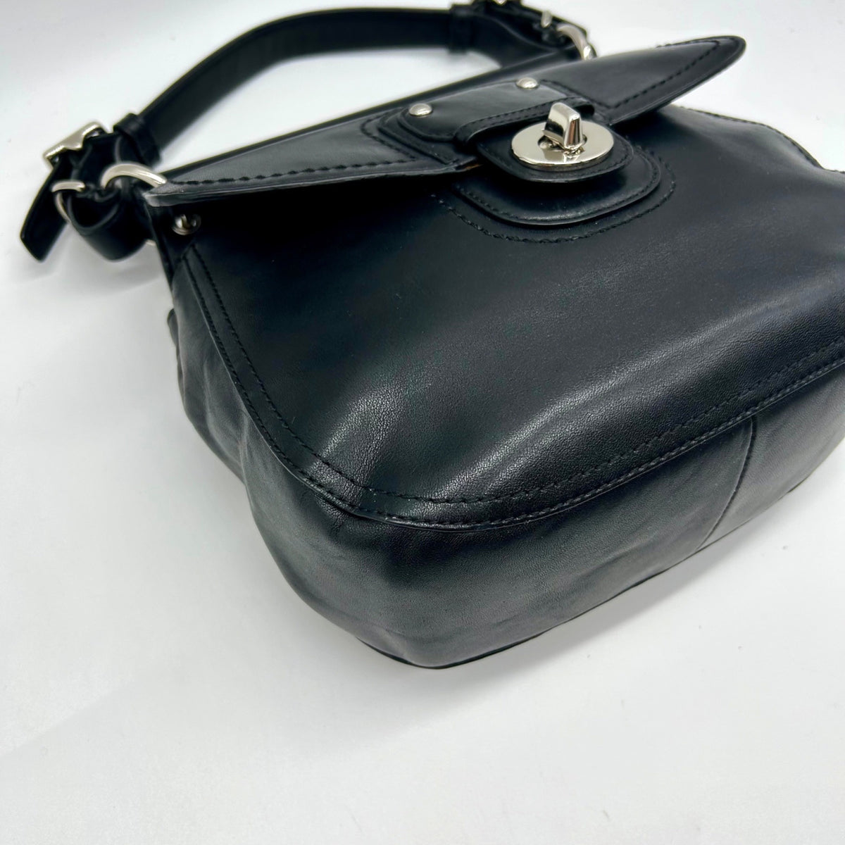 Coach Black Glove-Tanned Leather Legacy Shoulder Bag 22382