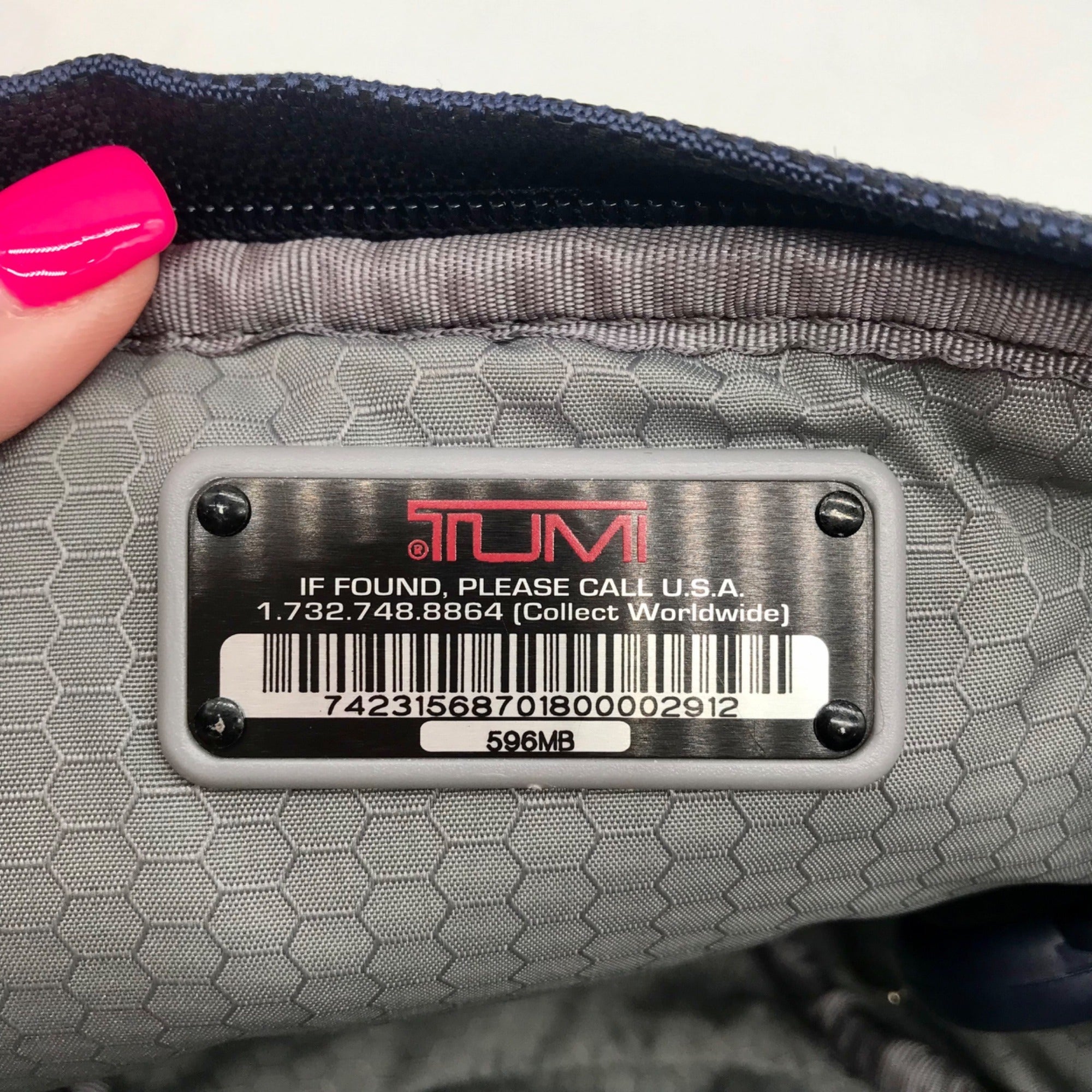 Tumi Blue Fabric Waist Pack