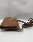 Michael Kors Brown Leather Fulton Crossbody Bag
