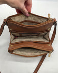 Michael Kors Brown Leather Fulton Crossbody Bag