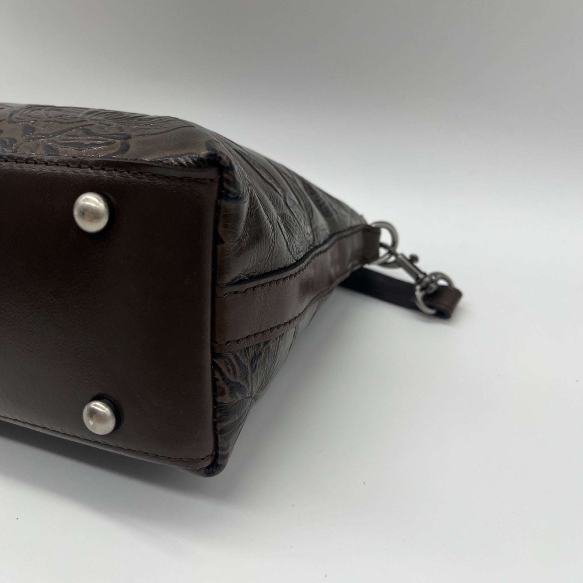 Patricia Nash  Betta Brown Leather Crossbody Bag