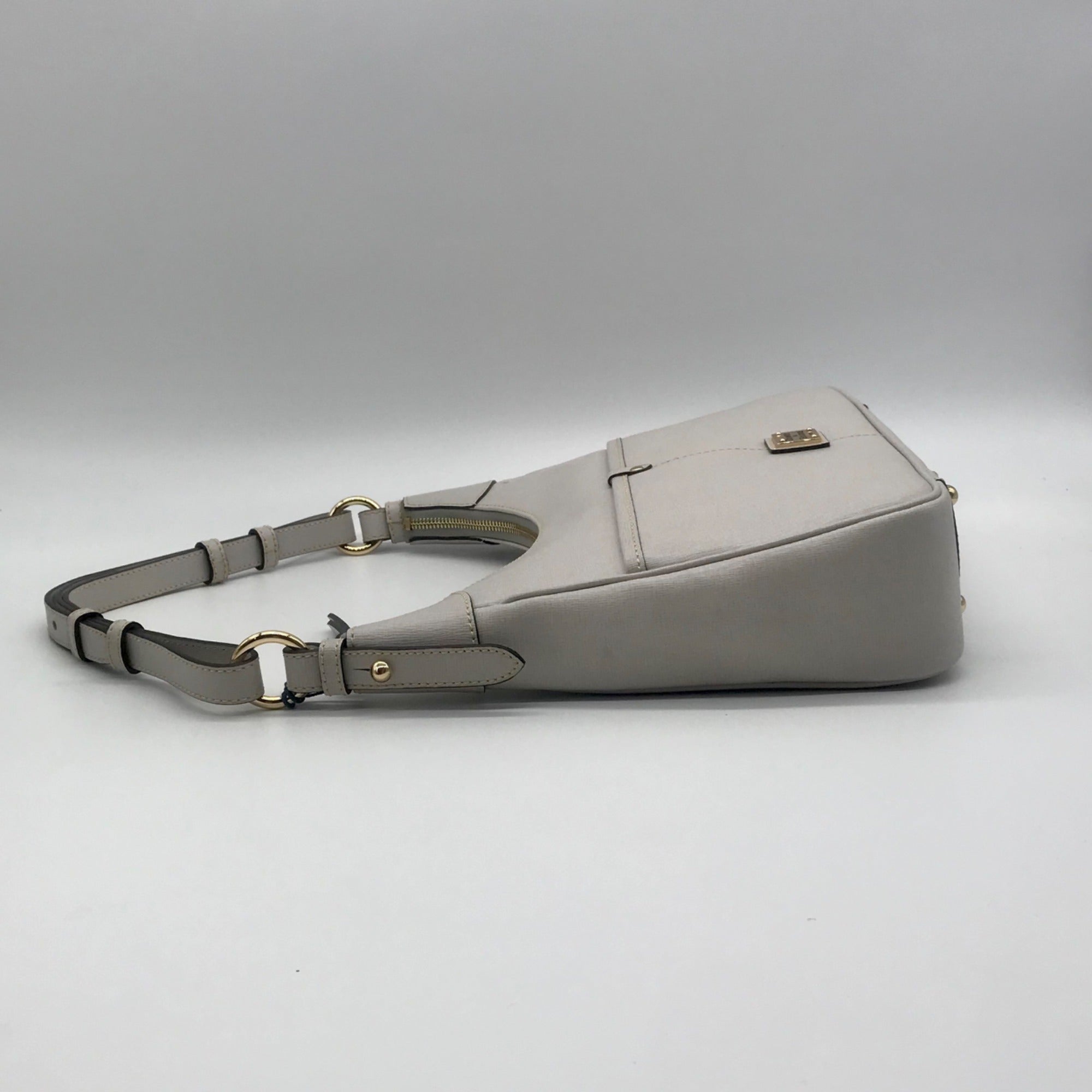 Dooney &amp; Bourke Grey Lucca Leather Large Shoulder Bag