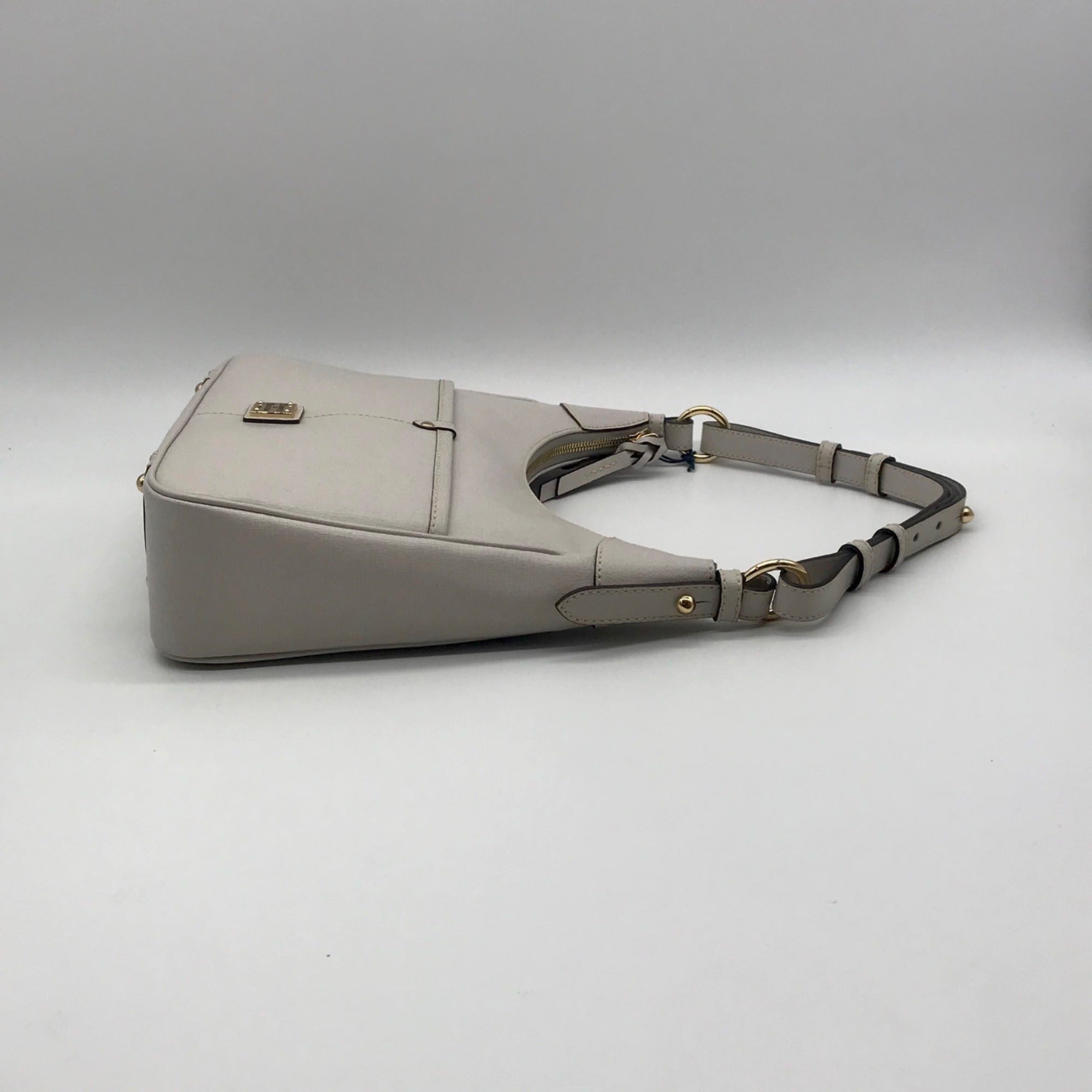 Dooney &amp; Bourke Grey Lucca Leather Large Shoulder Bag
