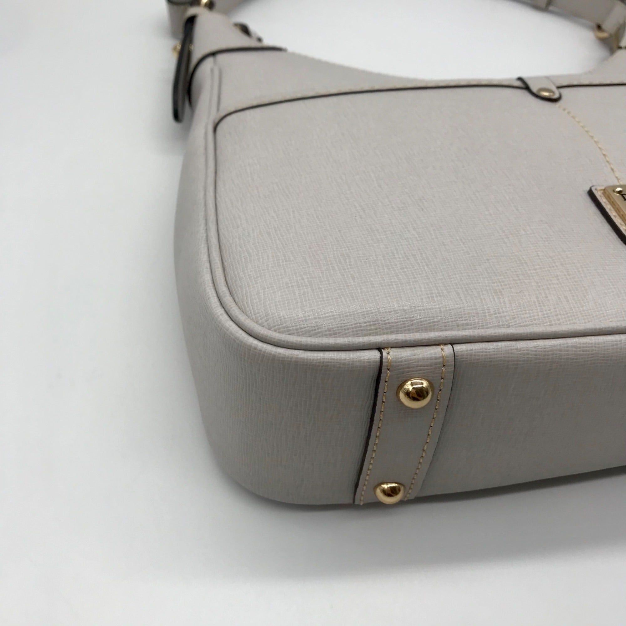 Dooney &amp; Bourke Grey Lucca Leather Large Shoulder Bag