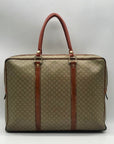 Celine Vintage Olive Green Coated Canvas Macadam Briefcase