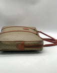 Celine Vintage Olive Green Coated Canvas Macadam Briefcase