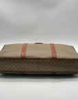 Celine Vintage Olive Green Coated Canvas Macadam Briefcase