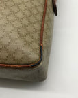 Celine Vintage Olive Green Coated Canvas Macadam Briefcase