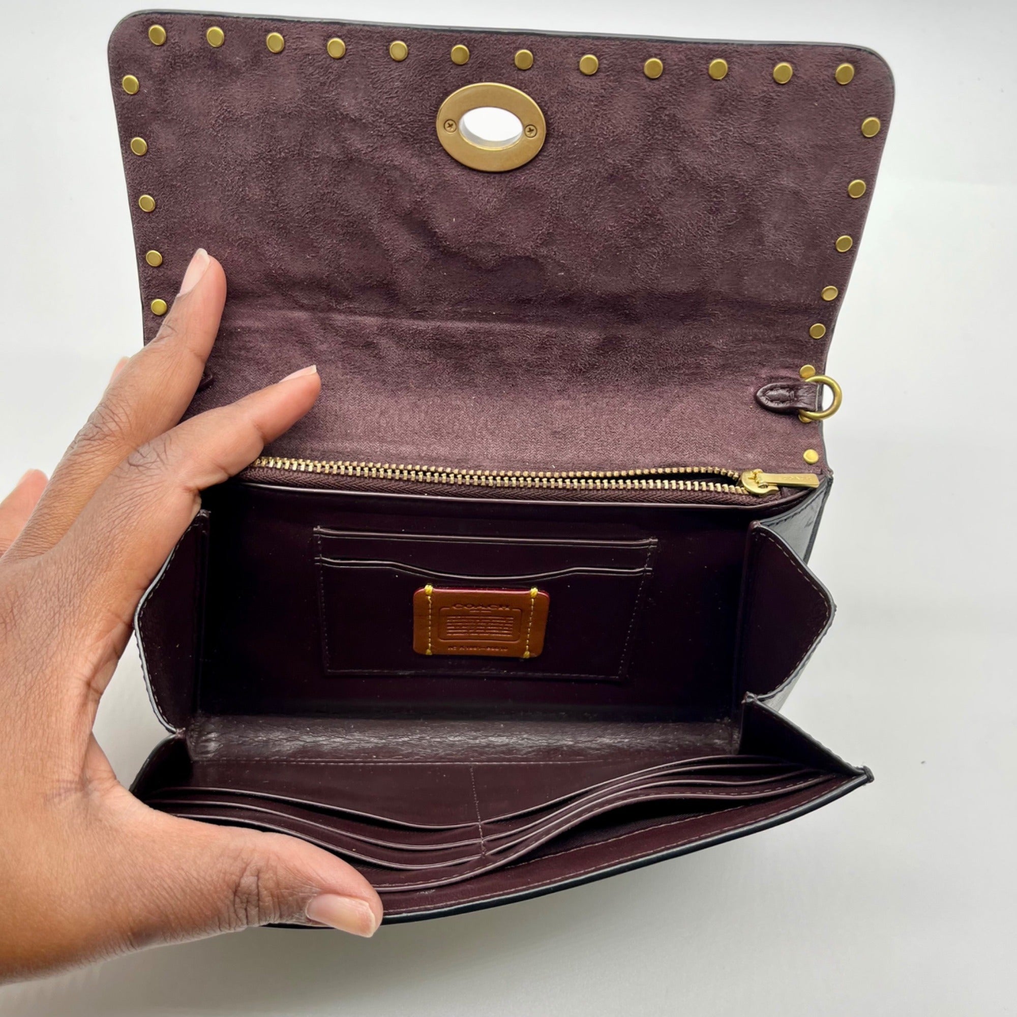 Coach Black Marlow 66610 Clutch Bag