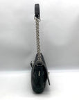 Coach Black Leather Chelsea Turn Lock Flap Shoulder Bag 17825