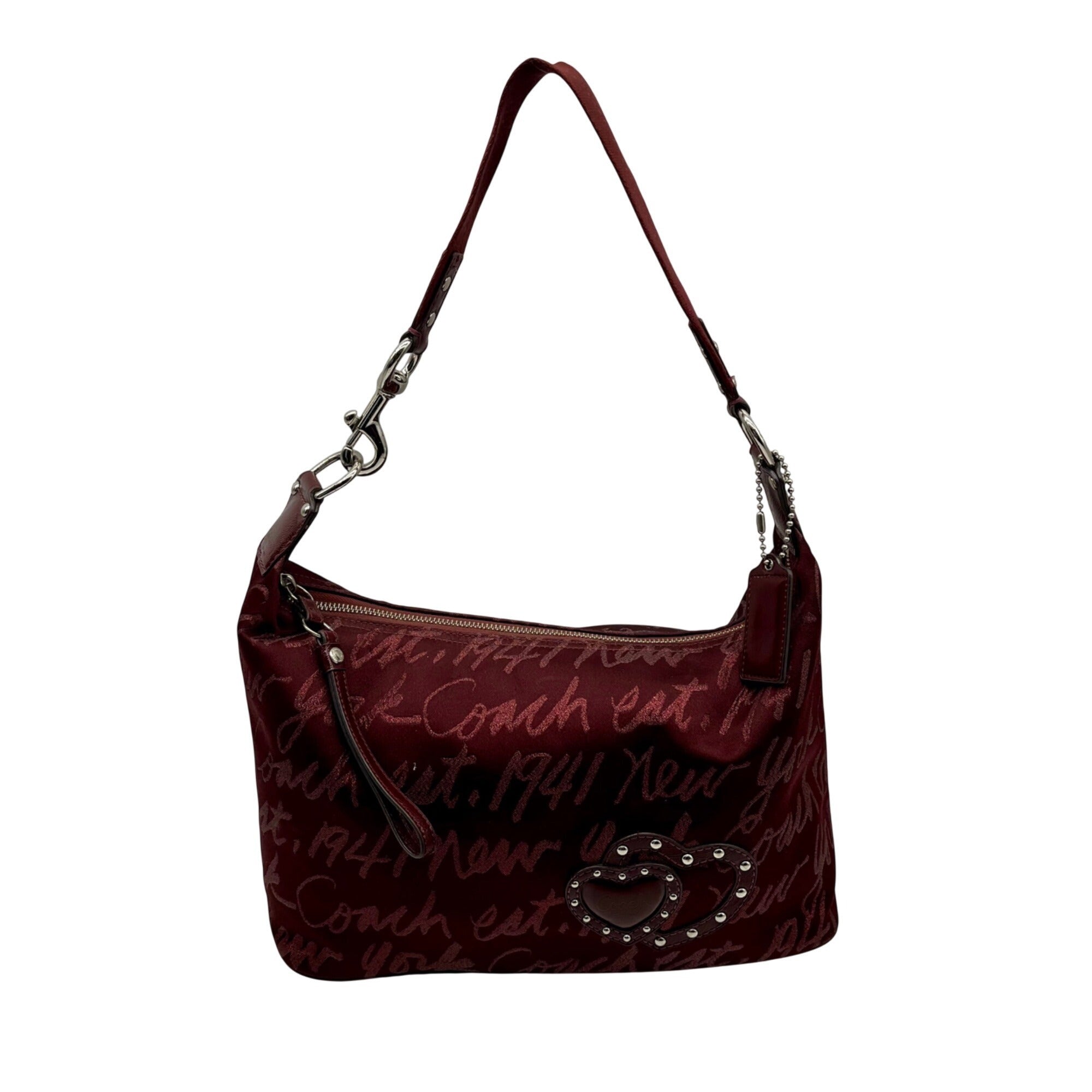 Coach Purple Poppy Lurex Signature F17472 Hobo Bag