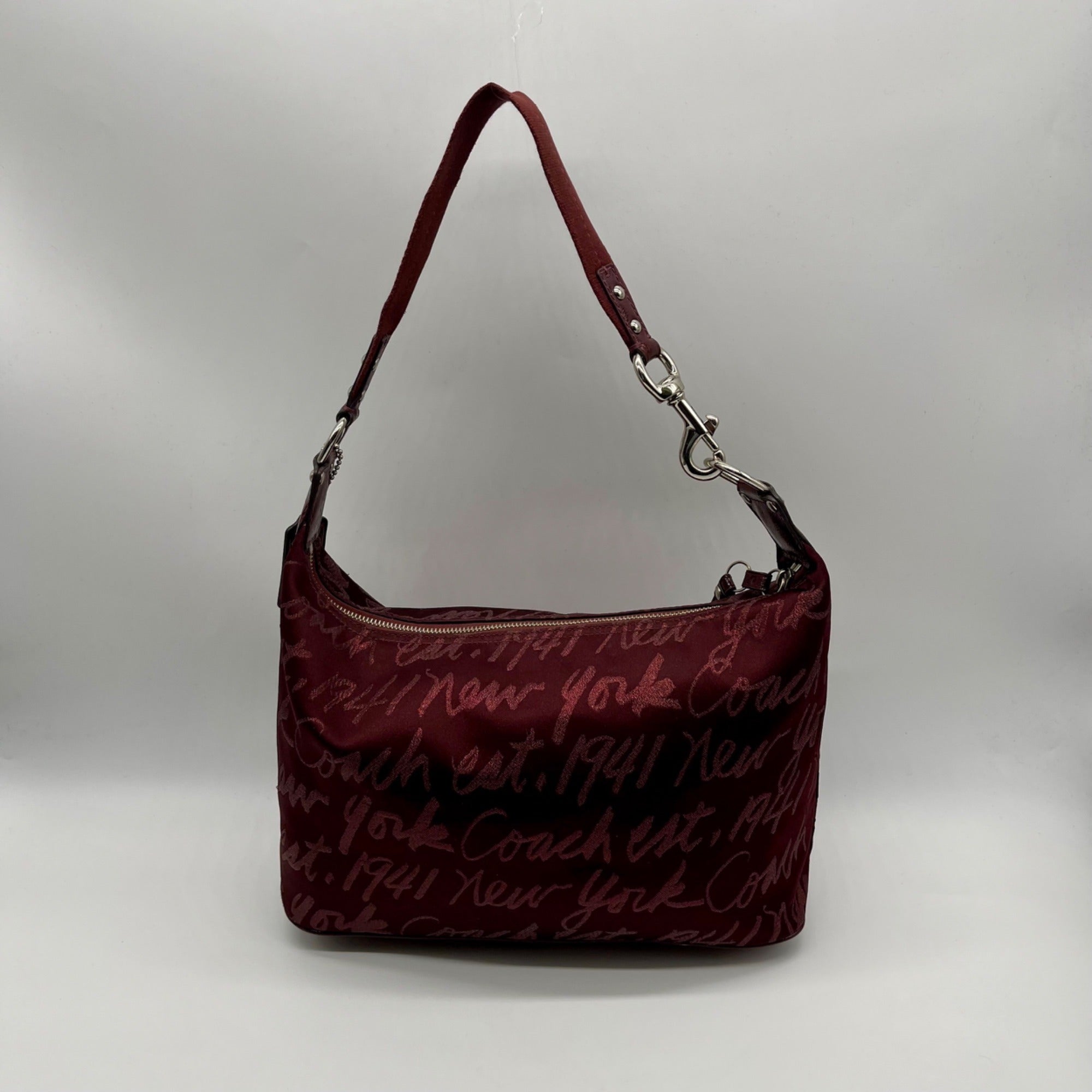 Coach Purple Poppy Lurex Signature F17472 Hobo Bag