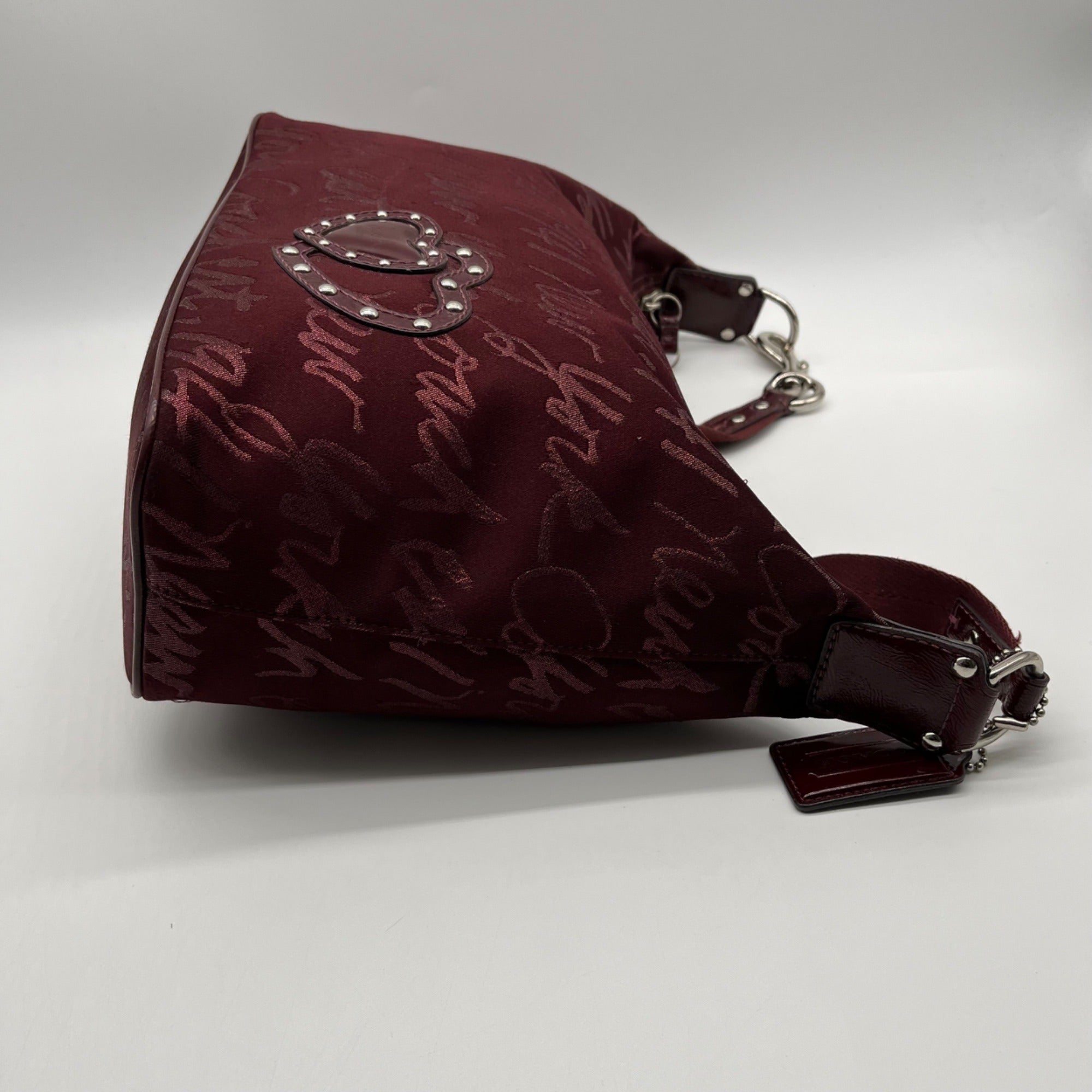 Coach Purple Poppy Lurex Signature F17472 Hobo Bag