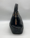 Michael Kors Black Pebbled Leather Florence Convertible Satchel